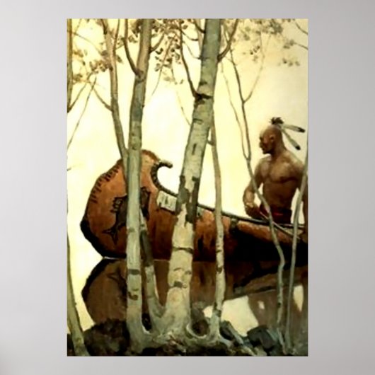 NC Wyeth Historisches Gemälde Indianerkanone #2 Poster (Vorne)