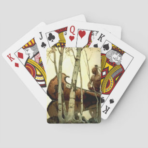 NC Wyeth Historisches Gemälde Indianerkanone #2 Spielkarten