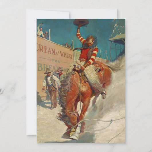 NC Wyeth Historisches Gemälde "The Rodeo" Einladung (Vorderseite)