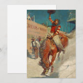 NC Wyeth Historisches Gemälde "The Rodeo" Einladung (Vorne/Hinten)