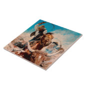 NC Wyeth Painting "Cutting Out" Fliese (Seite)