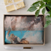 NC Wyeth Painting "Cutting Out" Seidenpapier (Geschenk)