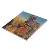 NC Wyeth Painting "Horse Jumping from Snake" Fliese (Seite)