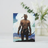 NC Wyeth Painting "Last of the Mohicans" Postkarte (Stehend Vorderseite)
