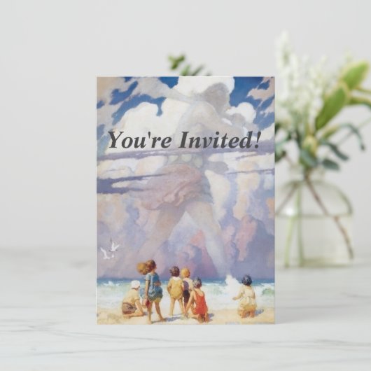 NC Wyeth The Giant Artwork Beach Coastal Einladung (Stehend Vorderseite)
