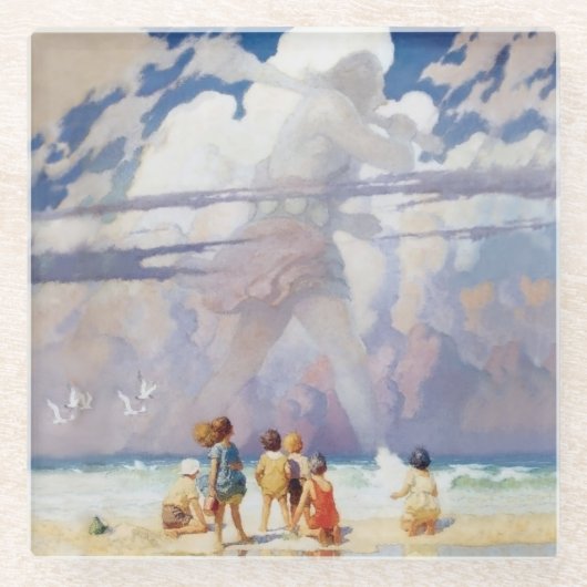 NC Wyeth The Giant Artwork Beach Coastal Glasuntersetzer (Vorderseite)