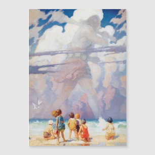 NC Wyeth The Giant Artwork Beach Coastal Magnetkarte