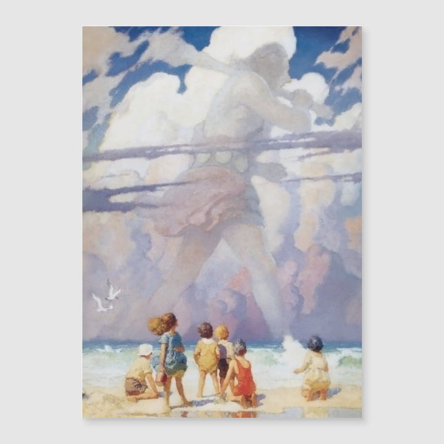 NC Wyeth The Giant Artwork Beach Coastal Magnetkarte (Vorderseite)