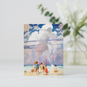 NC Wyeth The Giant Artwork Beach Coastal Postkarte