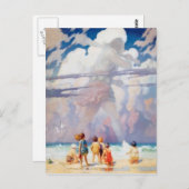 NC Wyeth The Giant Artwork Beach Coastal Postkarte (Vorne/Hinten)