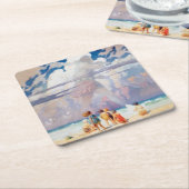 NC Wyeth The Giant Artwork Beach Coastal Rechteckiger Pappuntersetzer (angewinkelt)