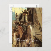 NC Wyeth Vintag Cowboy Postkarte (Vorne/Hinten)