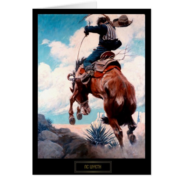 NC Wyeth Wild West Malerei "Bucking" (Vorne)
