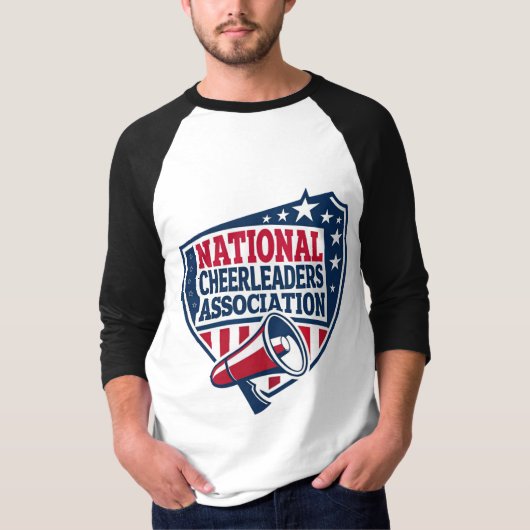 NCA Cheerleading Logo - Fett Megaphone Design. T-Shirt (Vorderseite)