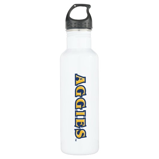 NCA&T Staat University | Aggies Wordmark Edelstahlflasche (Vorderseite)