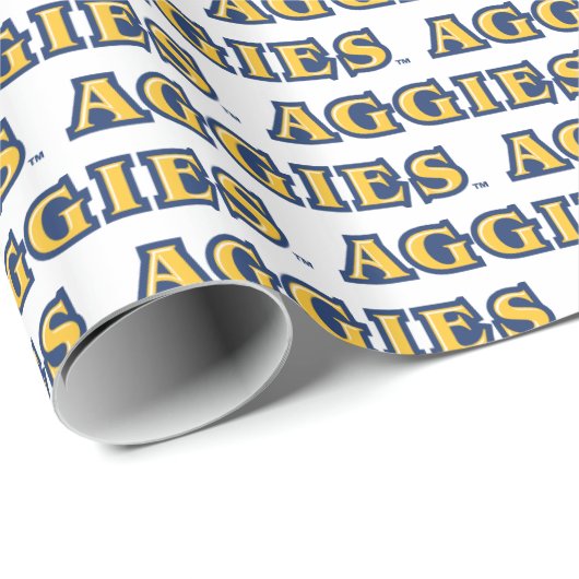 NCA&T Staat University | Aggies Wordmark Geschenkpapier (Rolleneckpunkt)