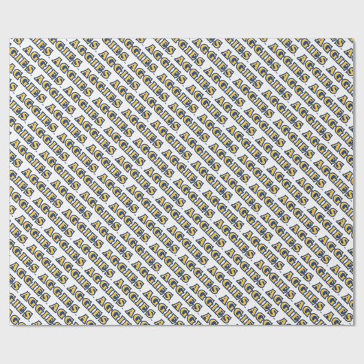 NCA&T Staat University | Aggies Wordmark Geschenkpapier (Flach)