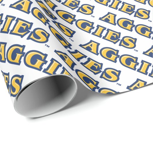 NCA&T Staat University | Aggies Wordmark Geschenkpapier (Rolleneckpunkt)