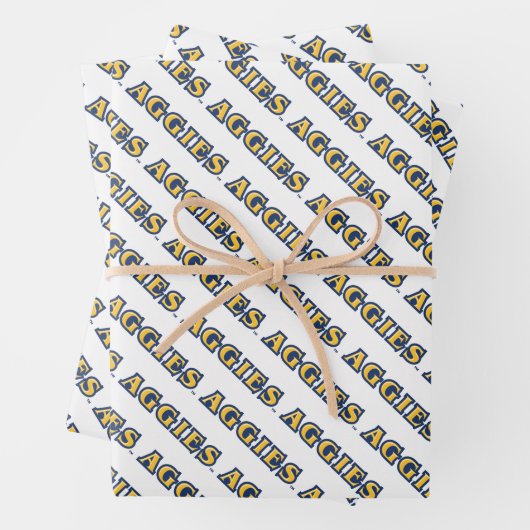 NCA&T Staat University | Aggies Wordmark Geschenkpapier Set (Beispiel)