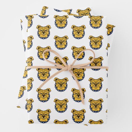 NCA&T Staat University | Bulldog Face Geschenkpapier Set (Beispiel)
