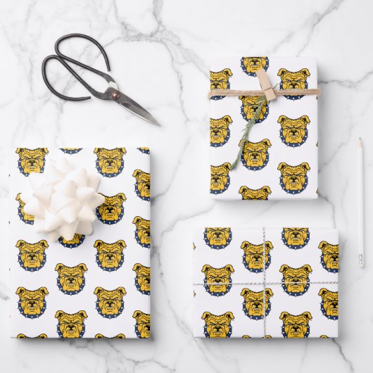 NCA&T Staat University | Bulldog Face Geschenkpapier Set (Vorderseite)