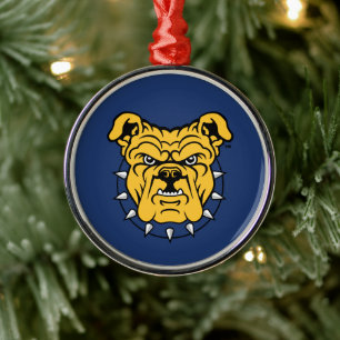 NCA&T Staat University   Bulldog Face Ornament Aus Metall