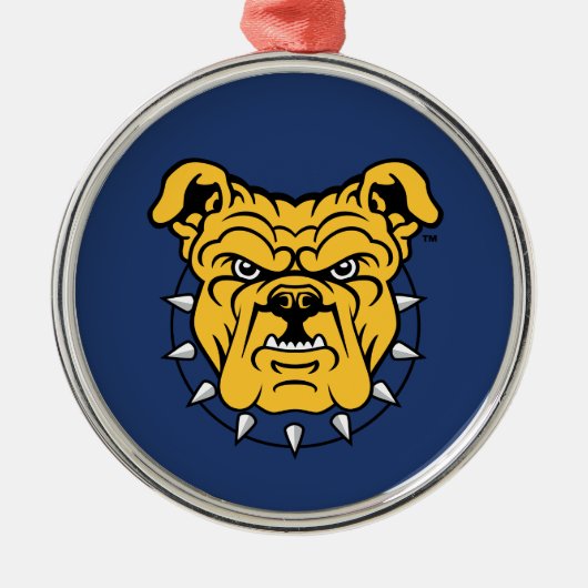 NCA&T Staat University | Bulldog Face Ornament Aus Metall (Vorne)