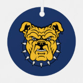 NCA&T Staat University | Bulldog Face Ornament Aus Metall (Vorderseite)