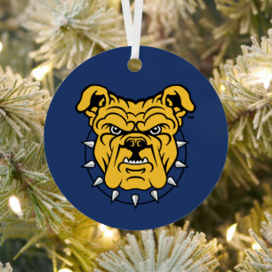 NCA&T Staat University   Bulldog Face Ornament Aus Metall