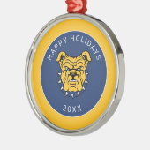 NCA&T Staat University | Bulldog Face Ornament Aus Metall (Links)