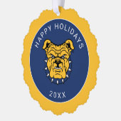 NCA&T Staat University | Bulldog Face Ornament Karte (Links)