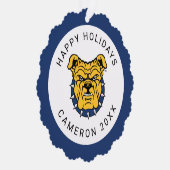 NCA&T Staat University | Bulldog Face Ornament Karte (Rechts)