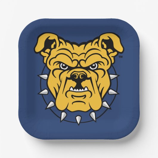 NCA&T Staat University | Bulldog Face Pappteller (Vorderseite)