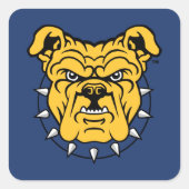 NCA&T Staat University | Bulldog Face Quadratischer Aufkleber (Vorderseite)