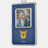 NCA&T Staat University | Bulldog Face Rahmen-Ornament Silber (Links)