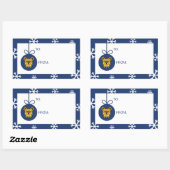 NCA&T Staat University | Bulldog Face Rechteckiger Aufkleber (Blatt)