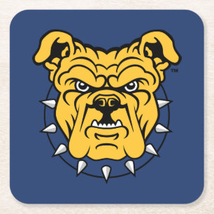 NCA&T Staat University   Bulldog Face Rechteckiger Pappuntersetzer