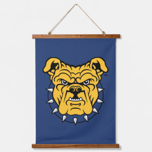 NCA&T Staat University Bulldog Face Wandteppich Mit Holzrahmen