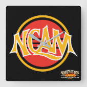 NCAM-Workshop-Uhr Quadratische Wanduhr (Vorderseite)
