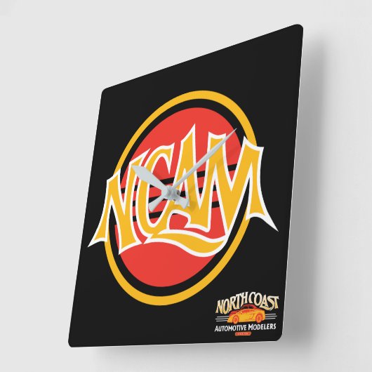 NCAM-Workshop-Uhr Quadratische Wanduhr (Winkel)