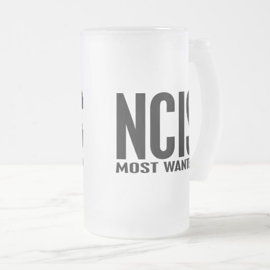 NCIS gewollt Mattglas Bierglas (VorderseiteRechts)