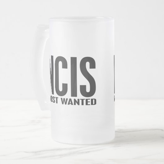 NCIS gewollt Mattglas Bierglas (Vorderseite Links)