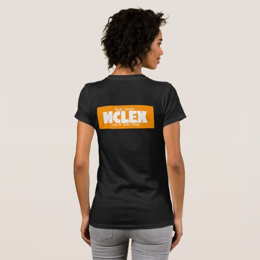 NCLEX: Pflegende Spaß Print Novelty T - Shirt (Schwarz voll)