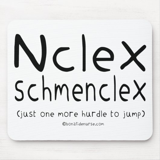NCLEX Schmenclex Krankenpflege-Prüfung Mousepad (Vorne)