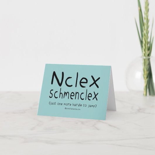 NCLEX Schmenclex-Pflegeprüfung Ankündigung (Vorderseite)