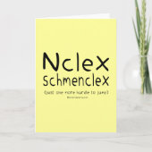 NCLEX Schmenclex-Pflegeprüfung Karte (Vorderseite)
