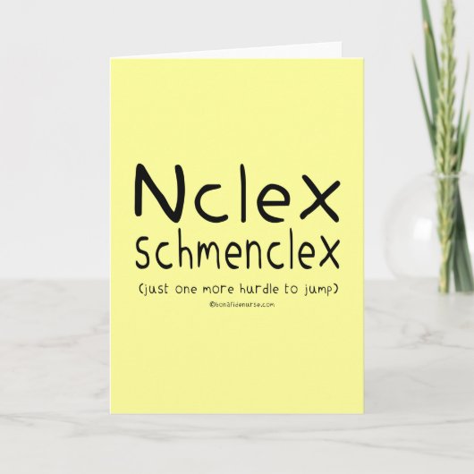 NCLEX Schmenclex-Pflegeprüfung Karte (Vorderseite)
