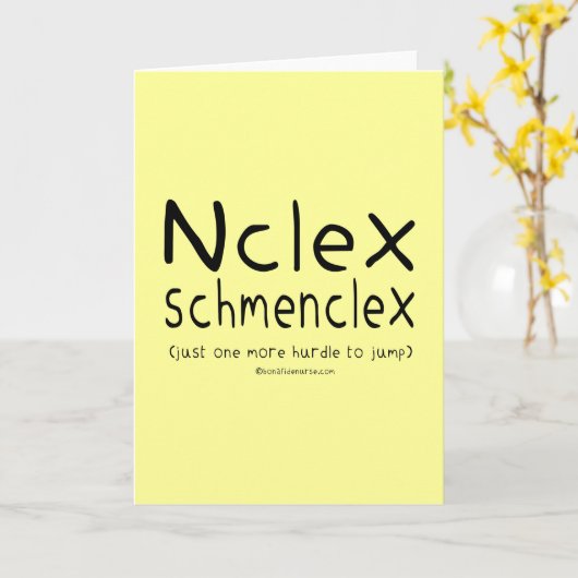 NCLEX Schmenclex-Pflegeprüfung Karte (Gelbe Blume)