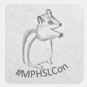 NCN/MLGs Chipmunk Quadratischer Aufkleber (Vorderseite)