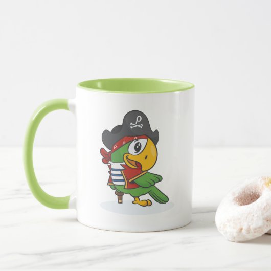 nCoder Papageien-Tasse Tasse (Mit Donut)